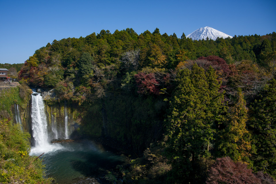 Shiraito Falls - Otodome Falls and Mount Fuji