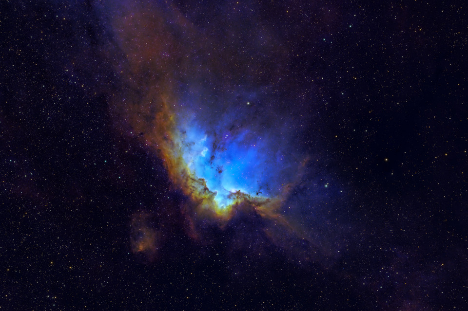 Sharpless 2-142 - Wizard Nebula in Narrowband