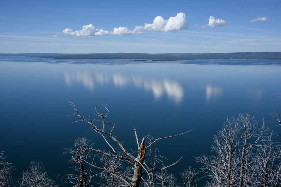 Lake Butte Overlook - White on Blue