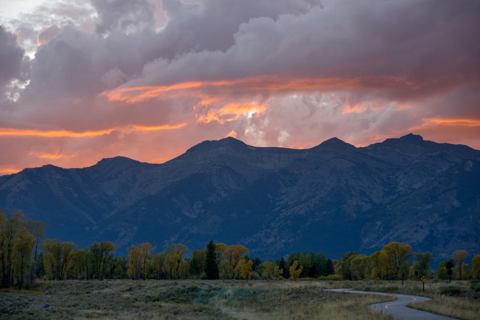 Gros Ventre Junction - Fiery Sunset I