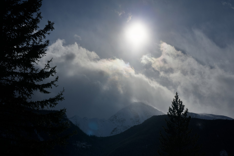 Johnston Canyon - Clouded Mountains