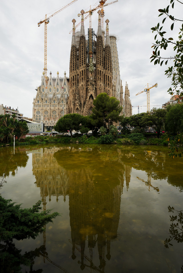 Sagrada Familia - Pond Reflection
