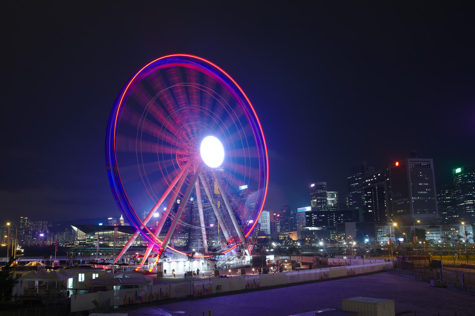 Central - Observation Wheel at Night