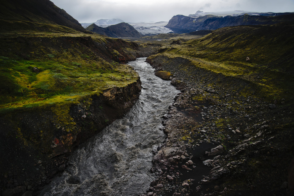 Emstrur - Fremri-Emstruá River Towards Mýrdalsjökull