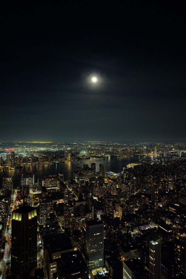 Empire State Building - Moon over Manhattan I