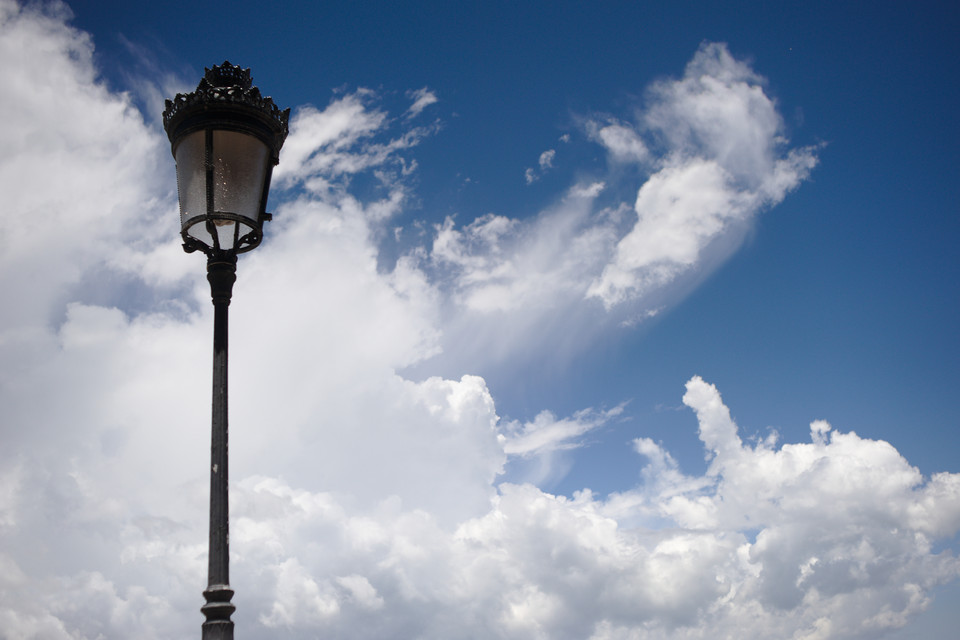 Old San Juan - Lantern and Clouds