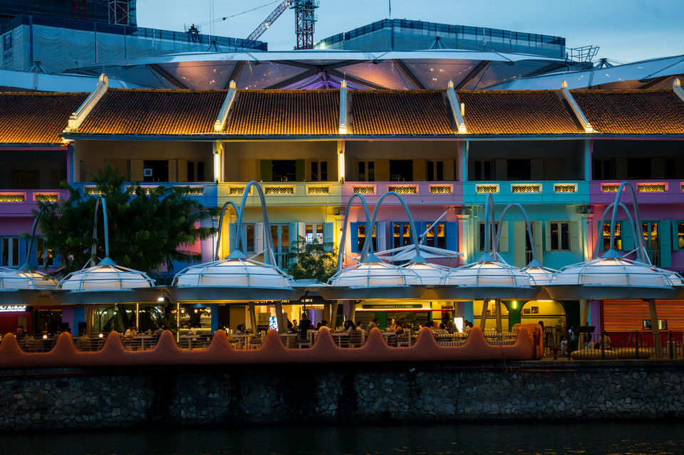 Clarke Quay - Pastel Storefronts