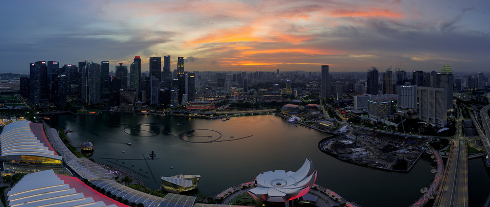 Marina Bay Sands - Sunset Panorama I