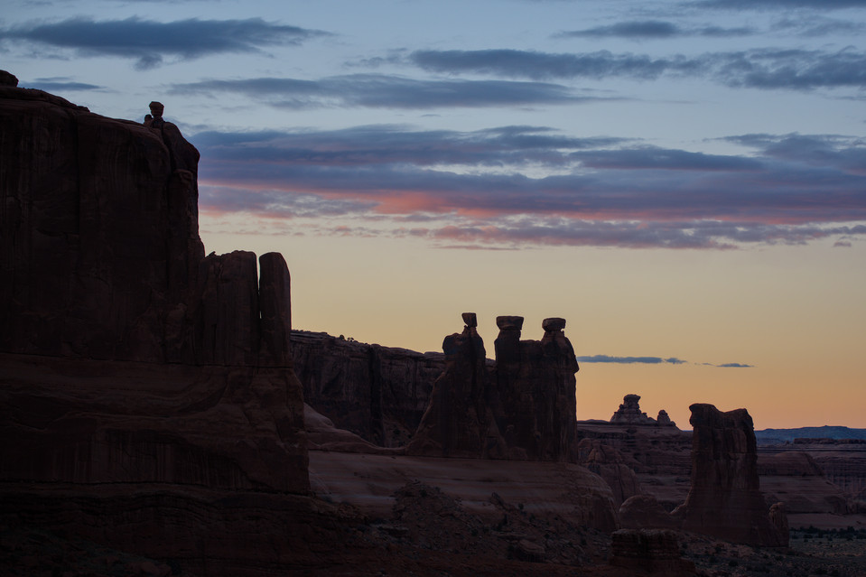 La Sal Mountains - Pillars at Sunset
