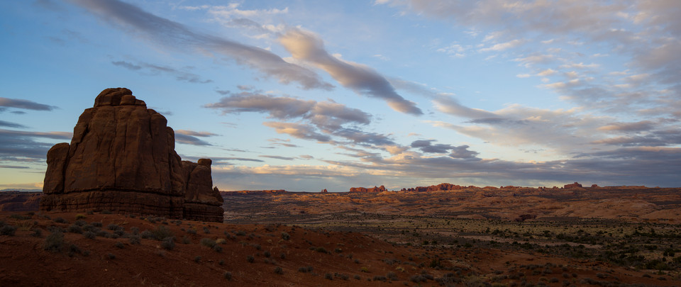 La Sal Mountains - Sunset Panorama
