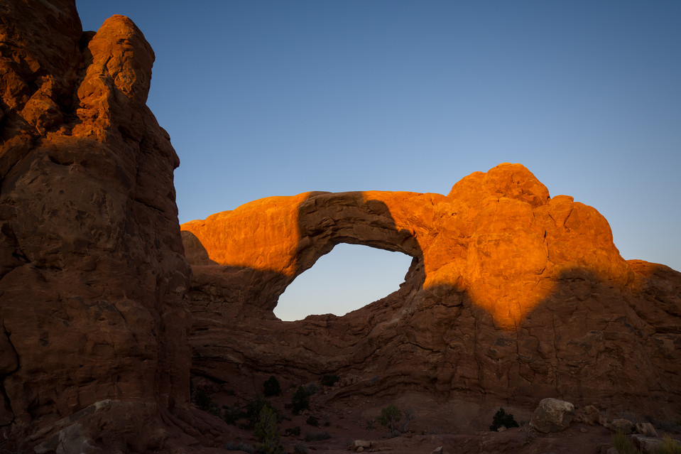 The Windows - South Window Arch at Sunset