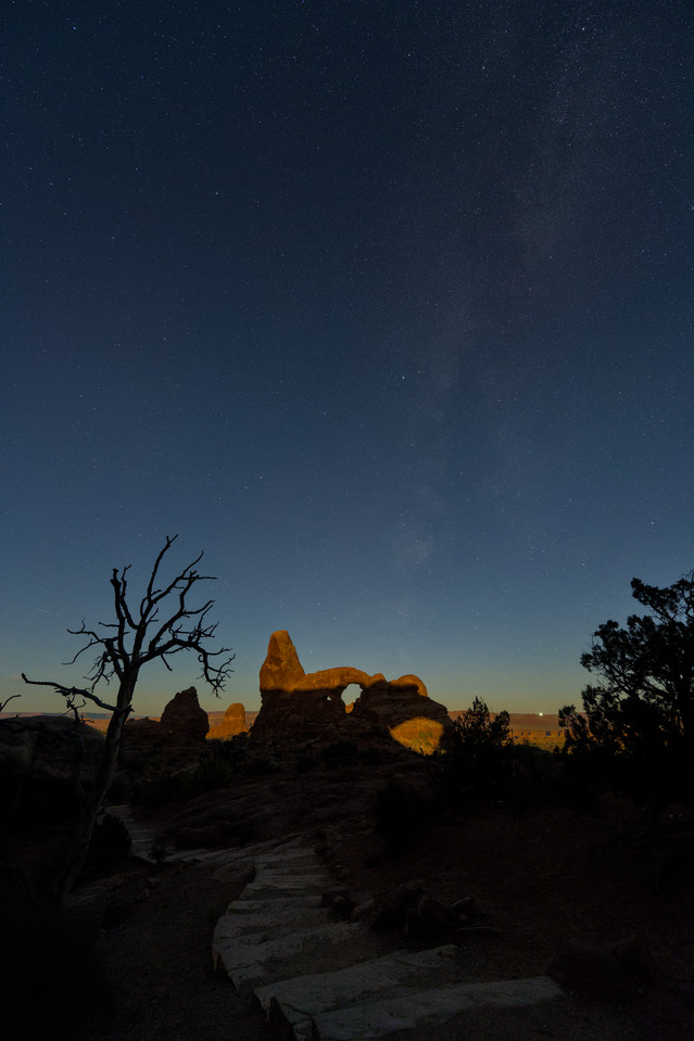The Windows - Turret Arch at Night
