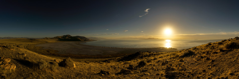Antelope Island - Sunset Panorama