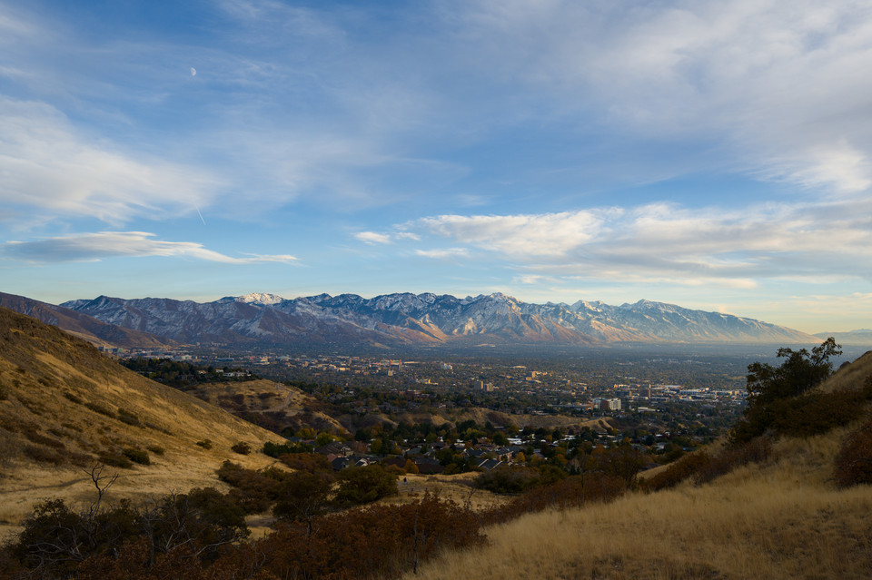 Ensign Peak - Moon and Mountains